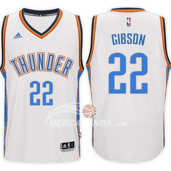 Maglia NBA Gibson Oklahoma City Thunder Blanco